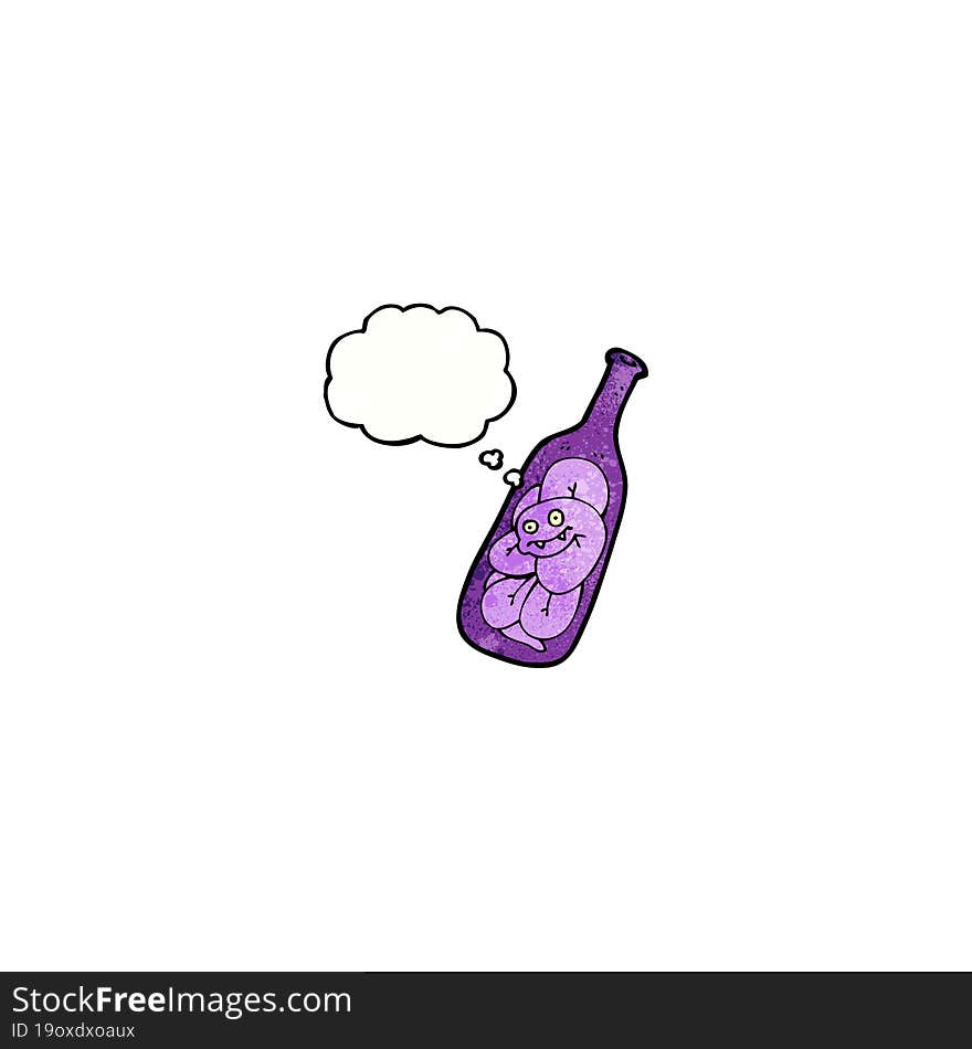 snake in bottle cartoon