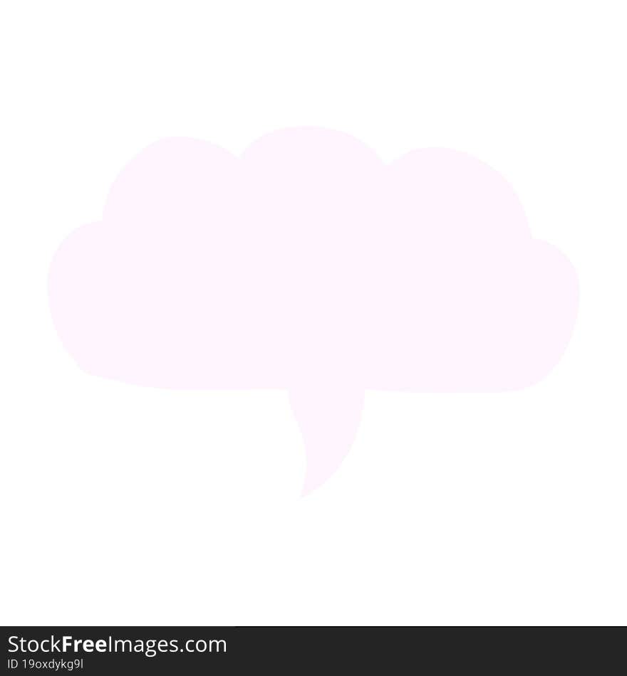 cartoon doodle cloud speech bubble