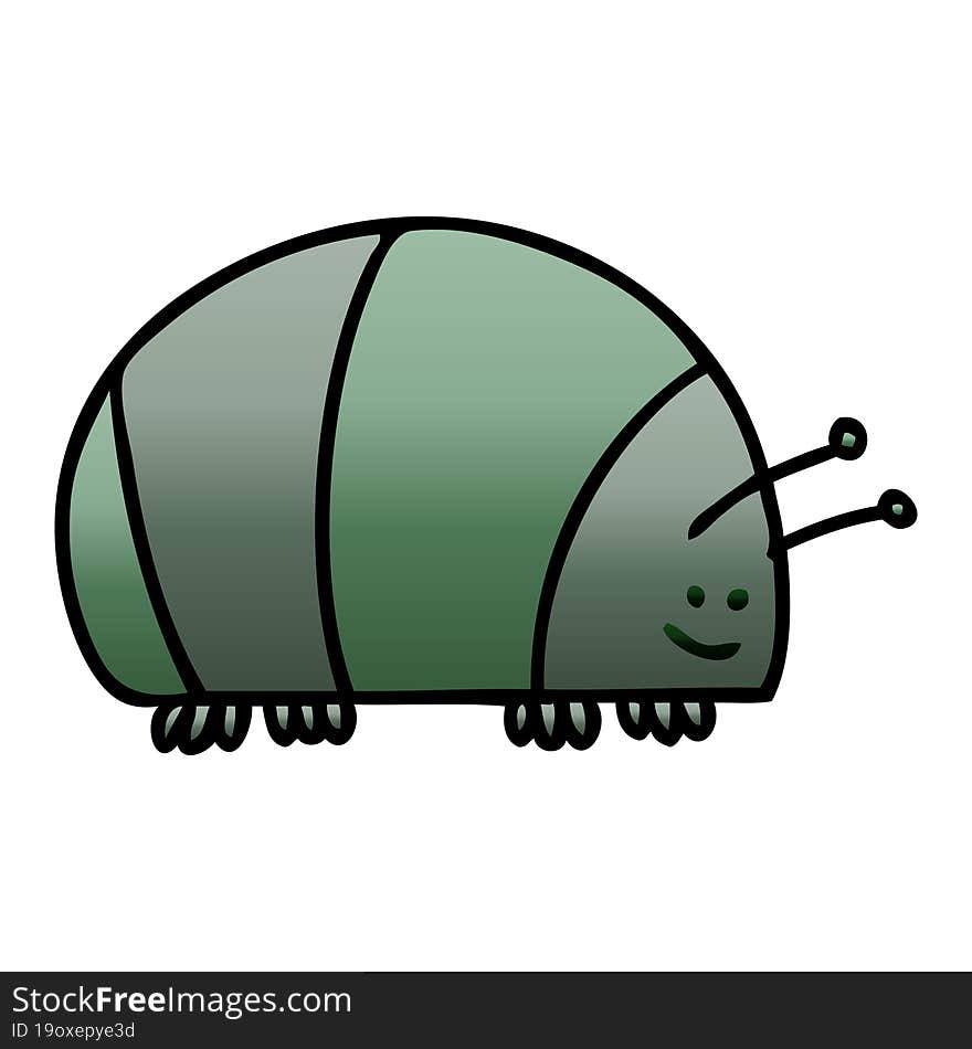 gradient shaded quirky cartoon beetle. gradient shaded quirky cartoon beetle