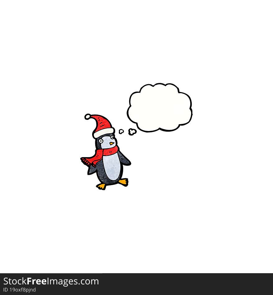 cartoon christmas penguin