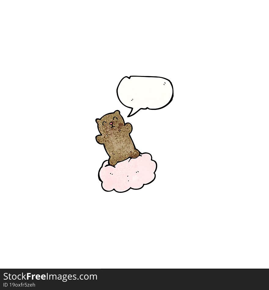 bear on cloud cartoon