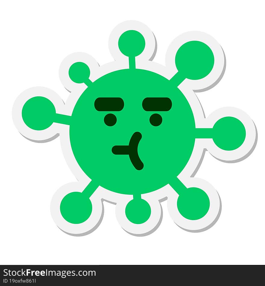 suspicious virus sticker