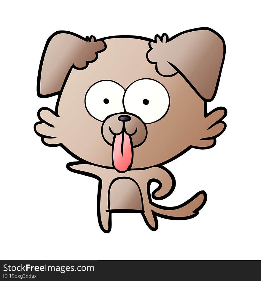 cartoon dog with tongue sticking out. cartoon dog with tongue sticking out