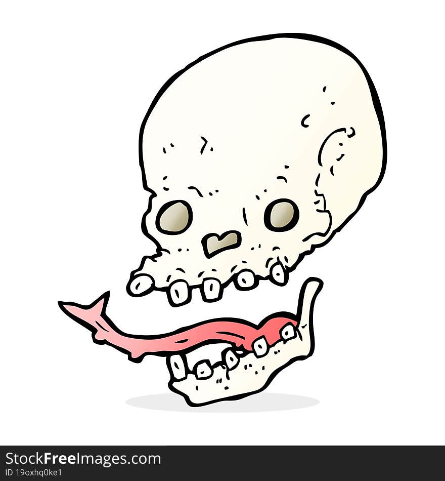 cartoon spooky skull