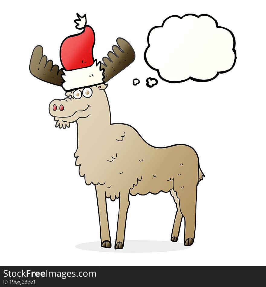 thought bubble cartoon christmas moose