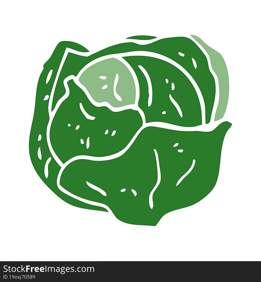 Cartoon Doodle Cabbage