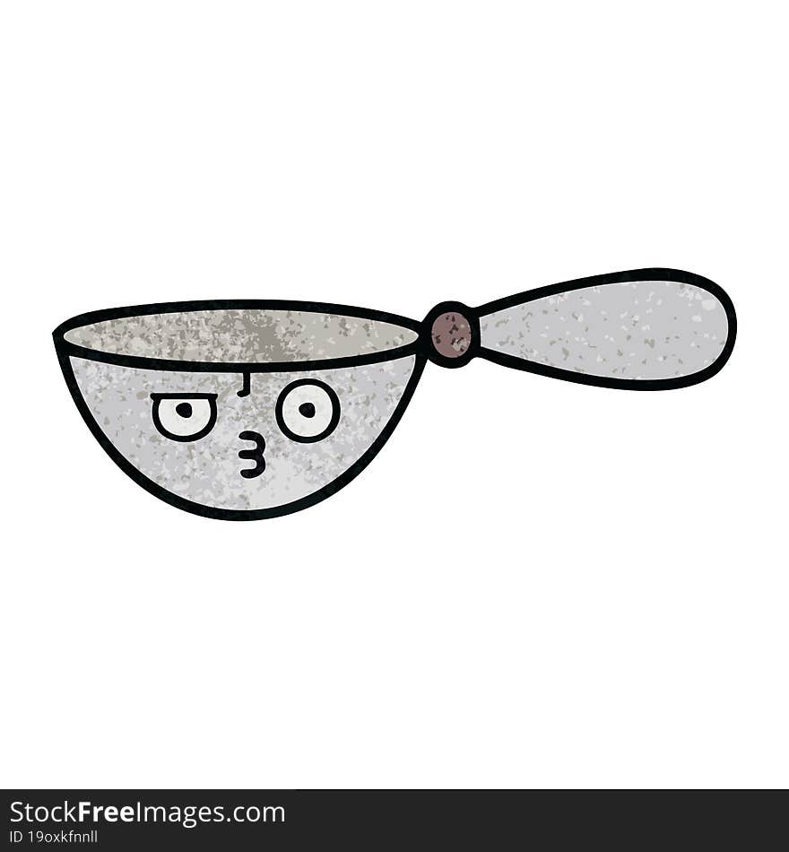 retro grunge texture cartoon measuring spoon