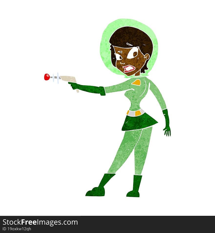 Cartoon Sci Fi Girl