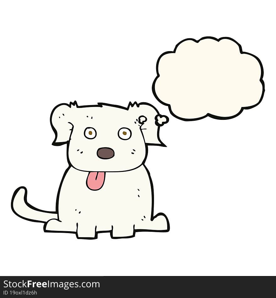 Cartoon Dog With Thought Bubble