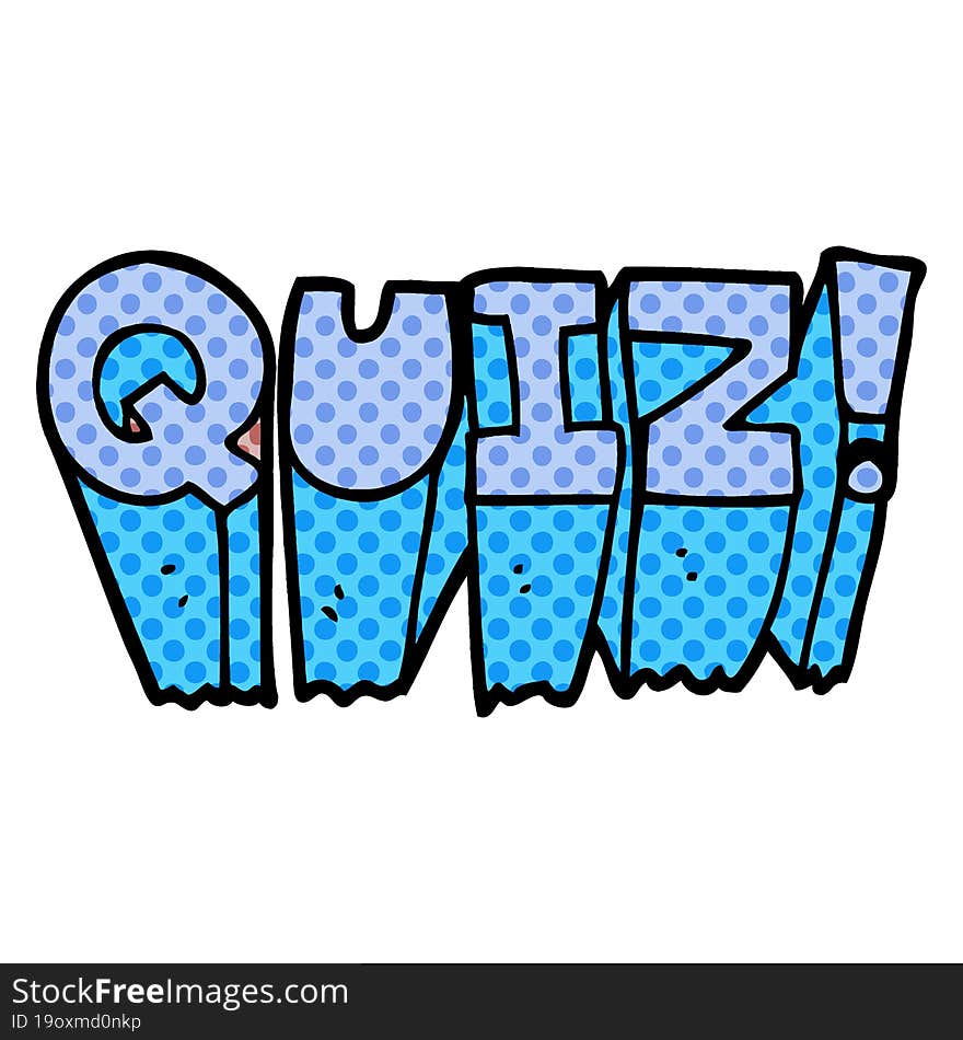 cartoon doodle quiz symbol