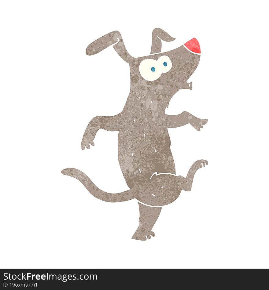 Retro Cartoon Dancing Dog