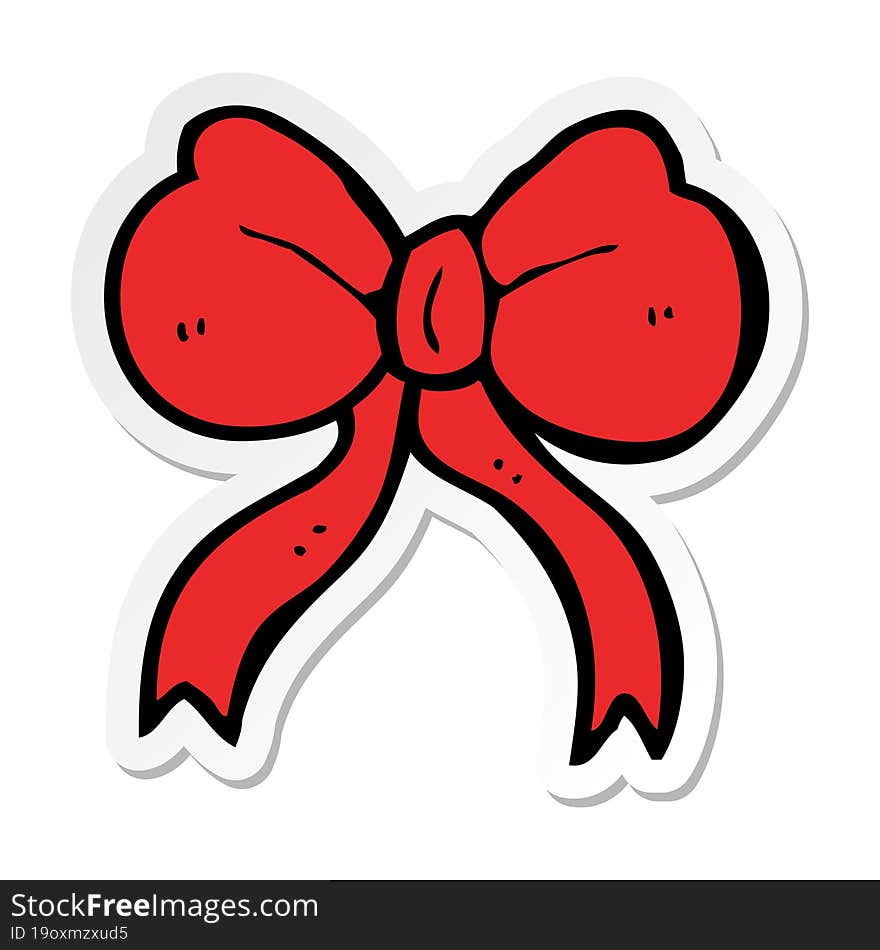 sticker of a cartoon bow tie