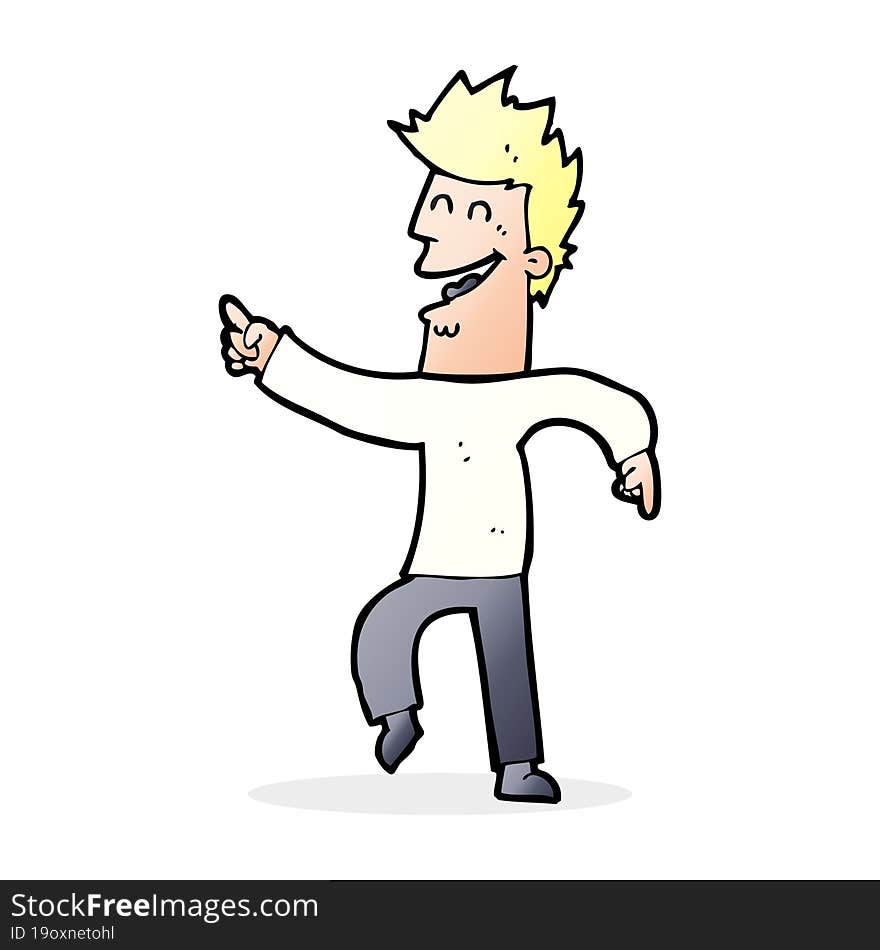 Cartoon Man Pointing And Laughing