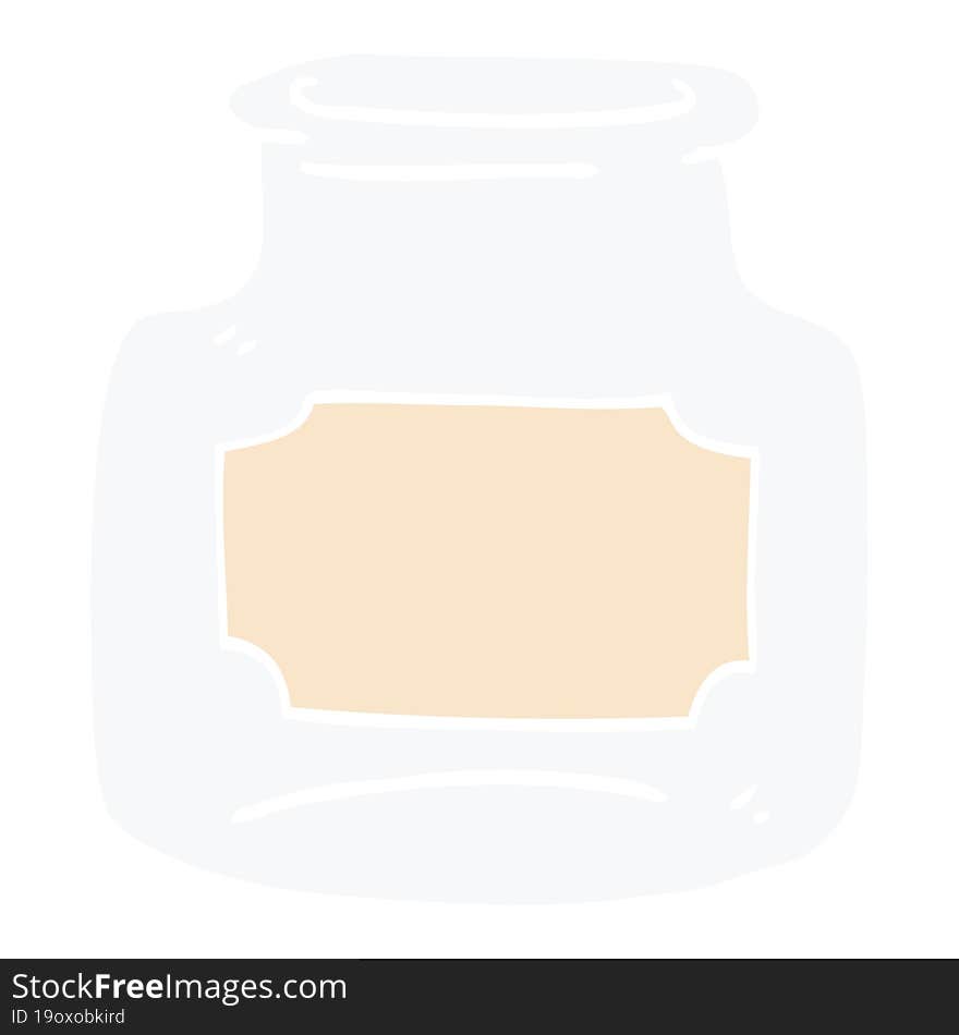 cartoon doodle of clear glass jar