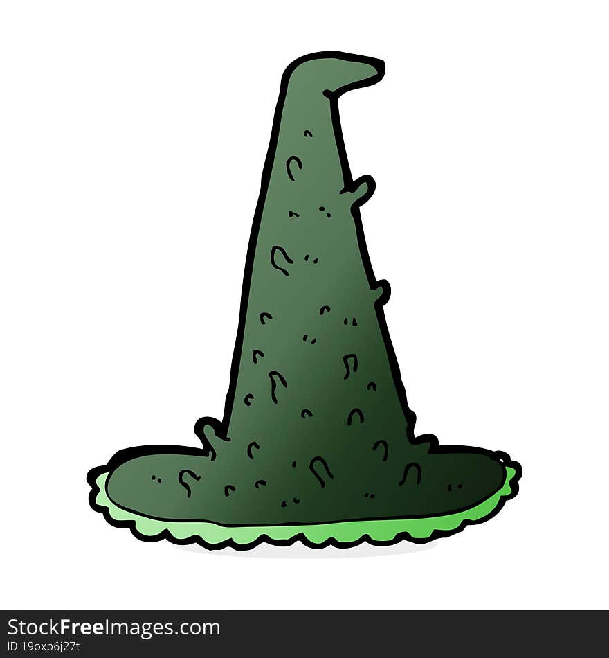 cartoon spooky witch hat