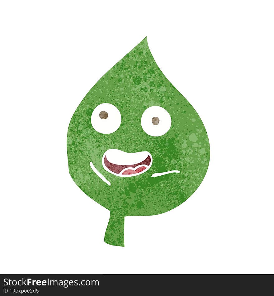 cartoon happy leaf