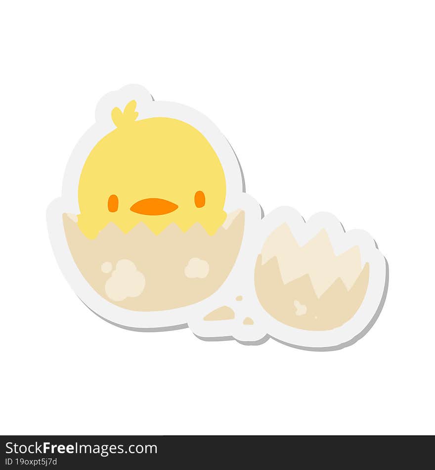 cartoon chick sticker