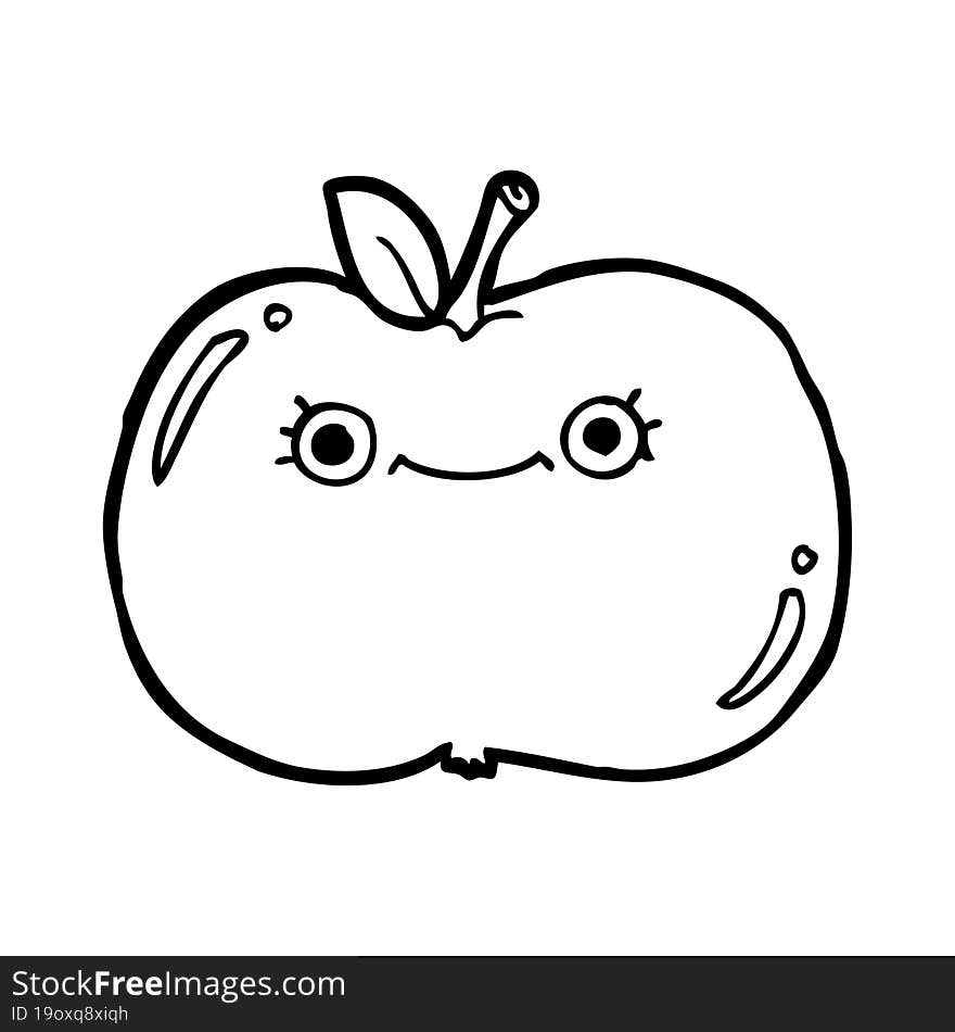 cute cartoon apple