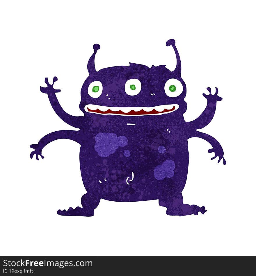 cartoon alien monster