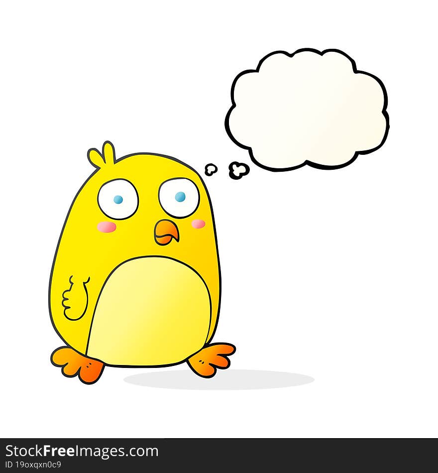 Thought Bubble Cartoon Bird