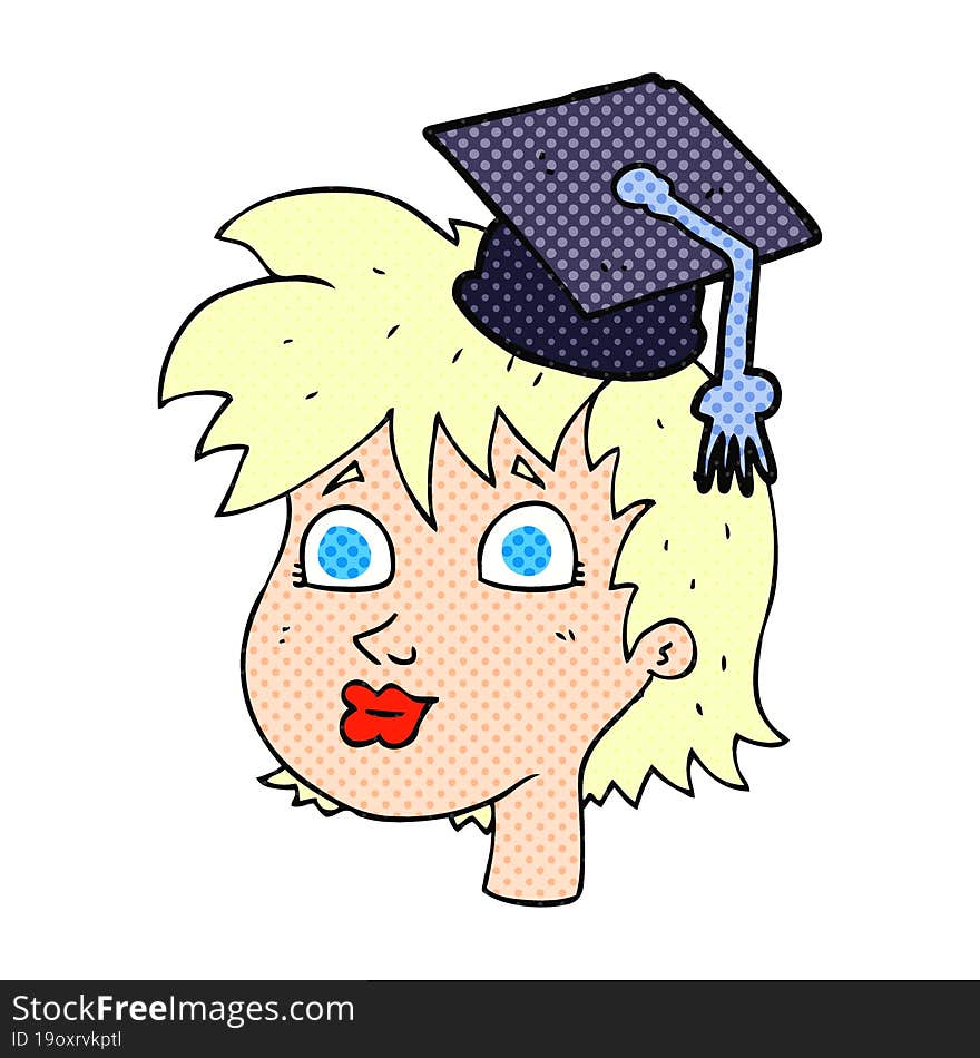 Cartoon Graduate Woman