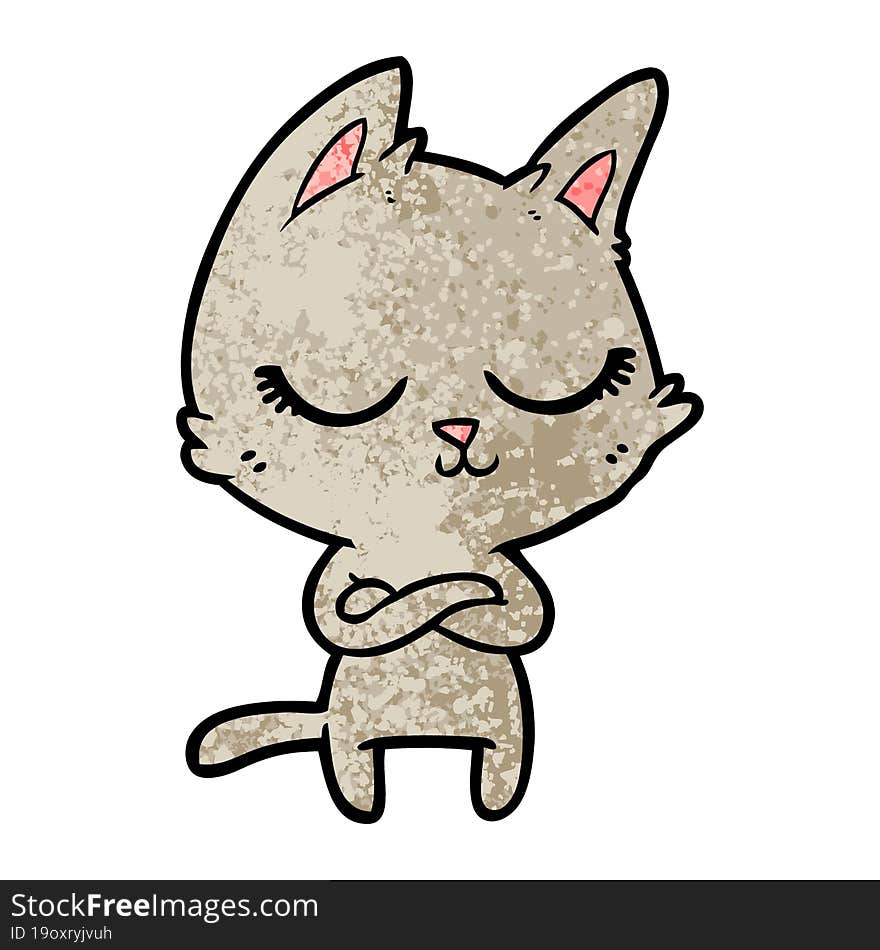 calm cartoon cat. calm cartoon cat