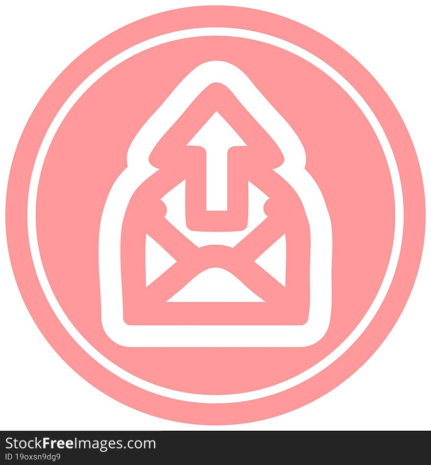 send email circular icon symbol