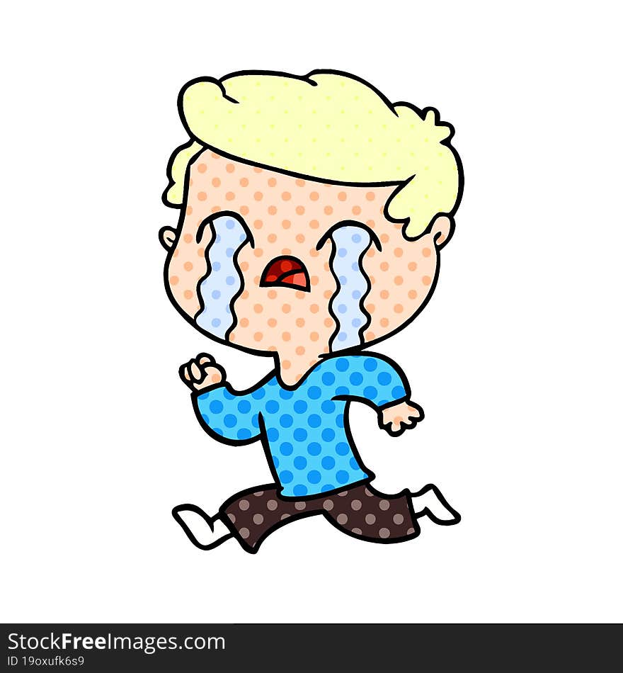 cartoon man crying. cartoon man crying