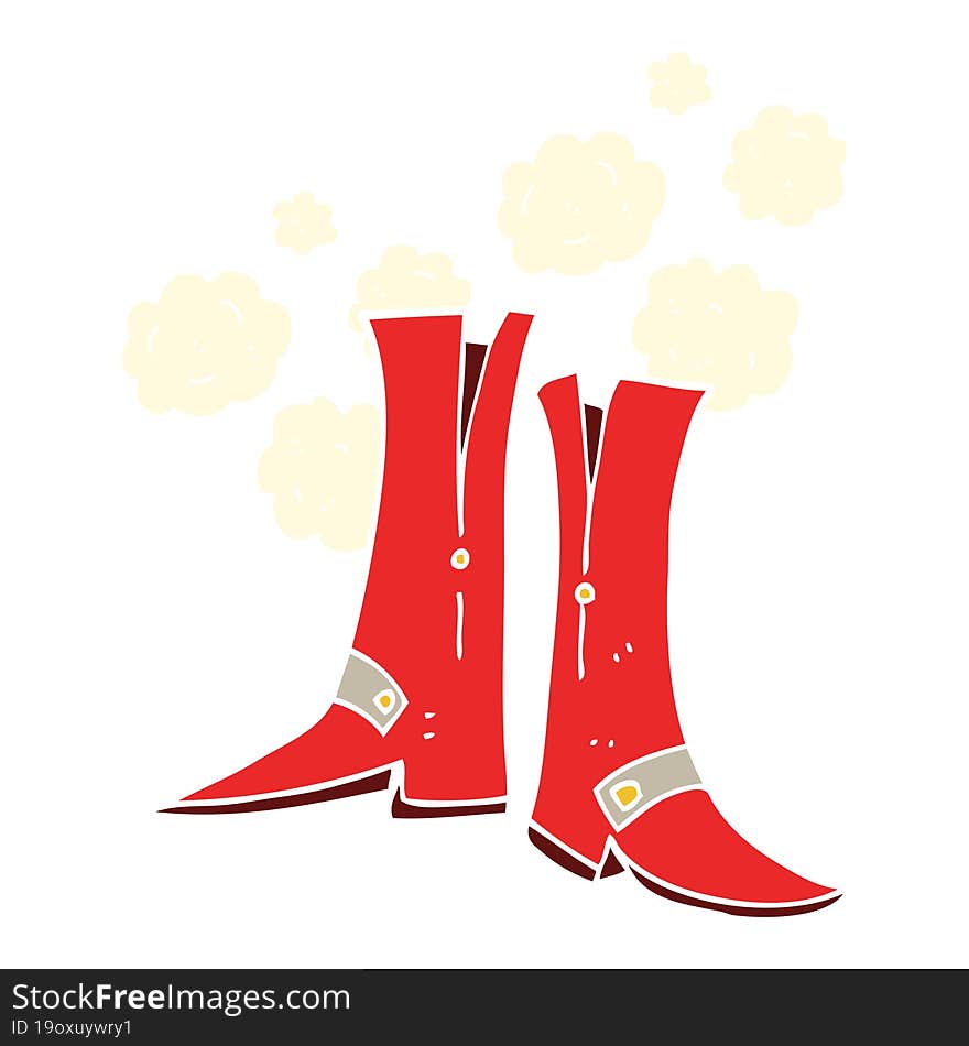 flat color illustration of boots. flat color illustration of boots