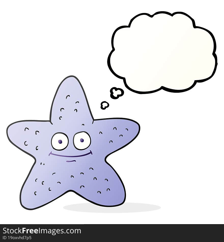 thought bubble cartoon starfish