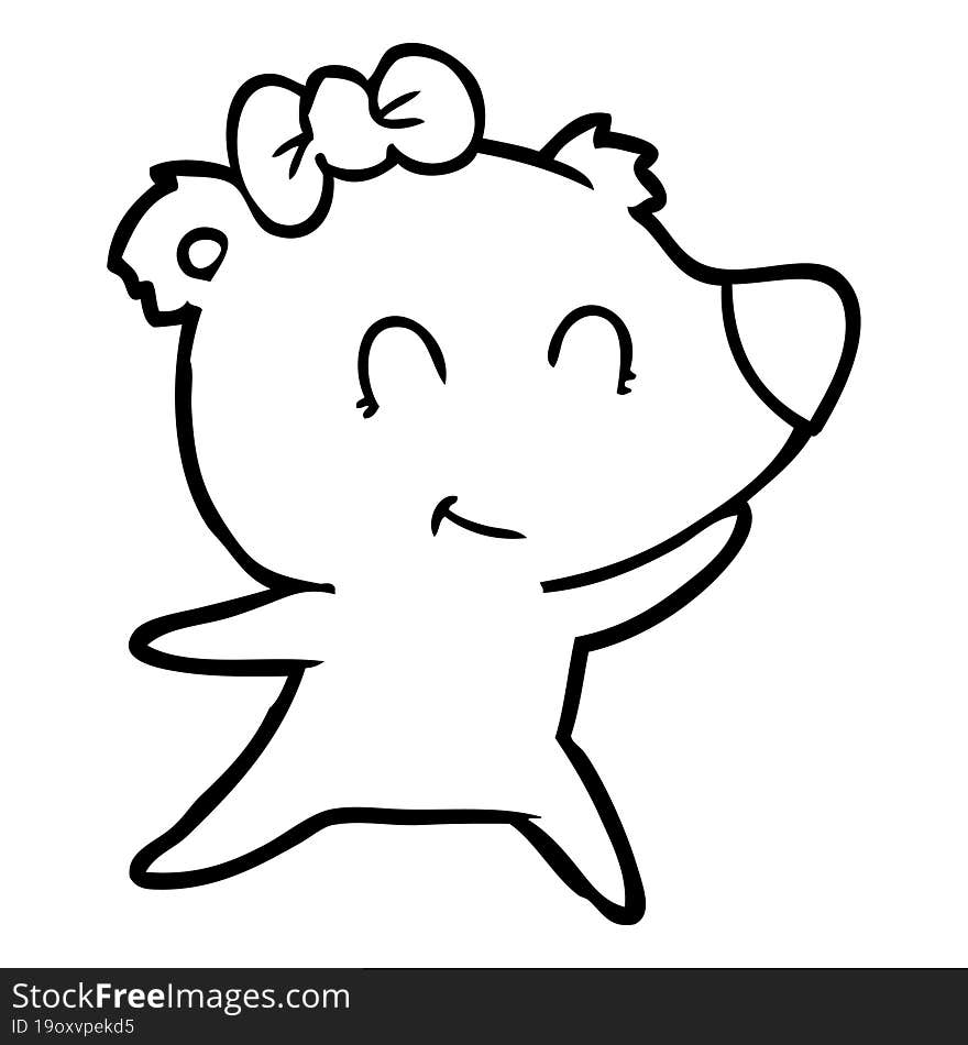 female bear cartoon. female bear cartoon