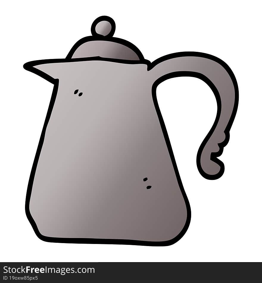 Vector Gradient Illustration Cartoon Kettle