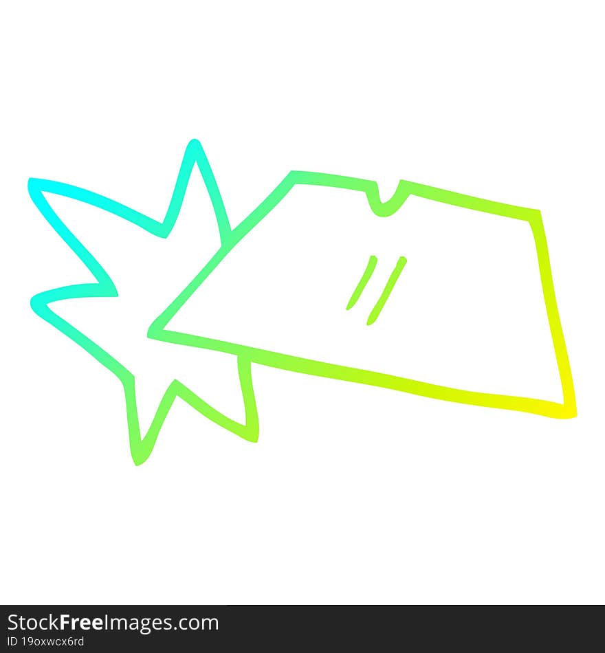 cold gradient line drawing of a cartoon shiny razorblades