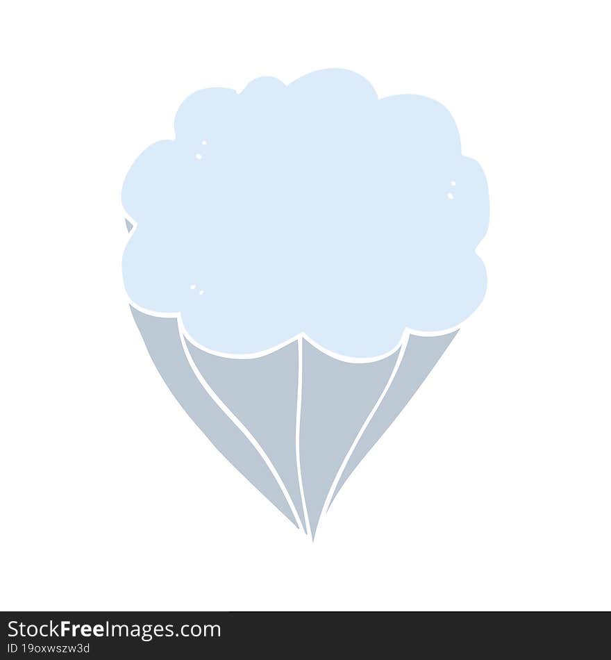 flat color style cartoon cloud symbol