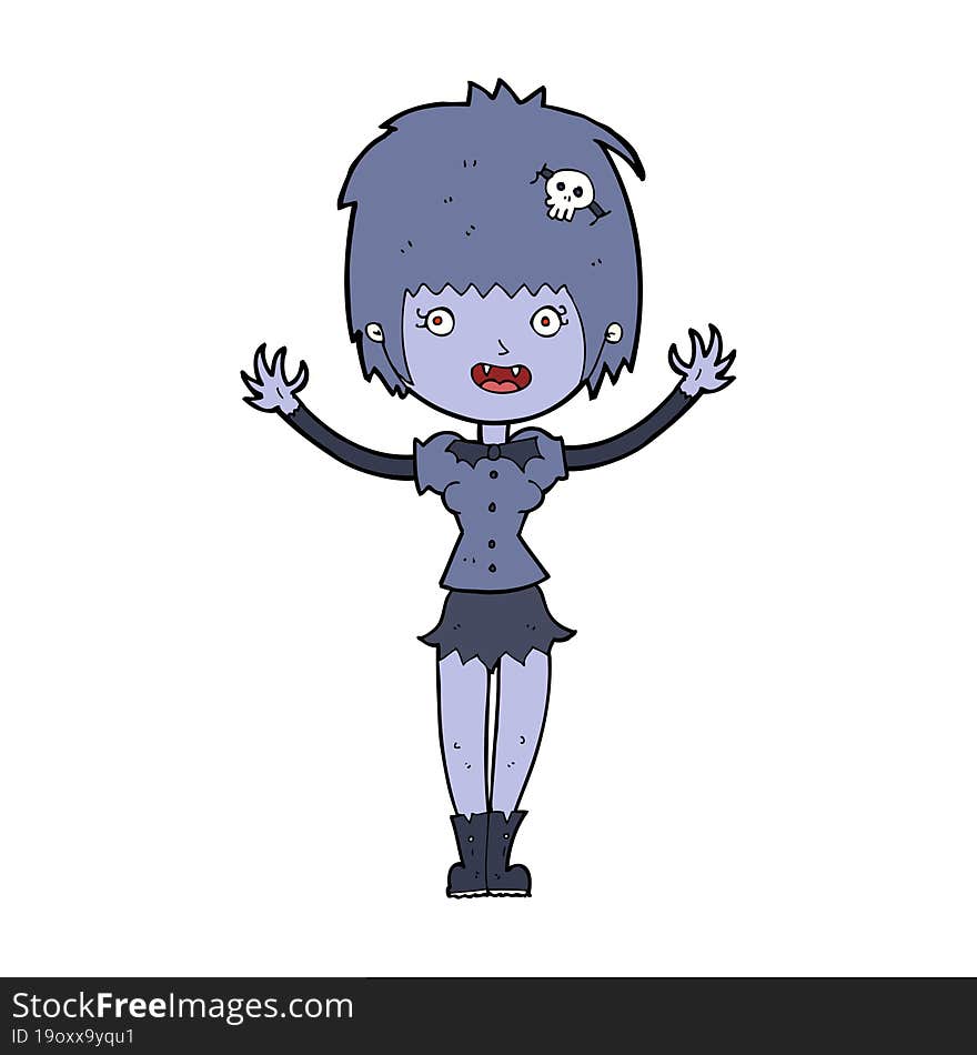 Cartoon Vampire Girl