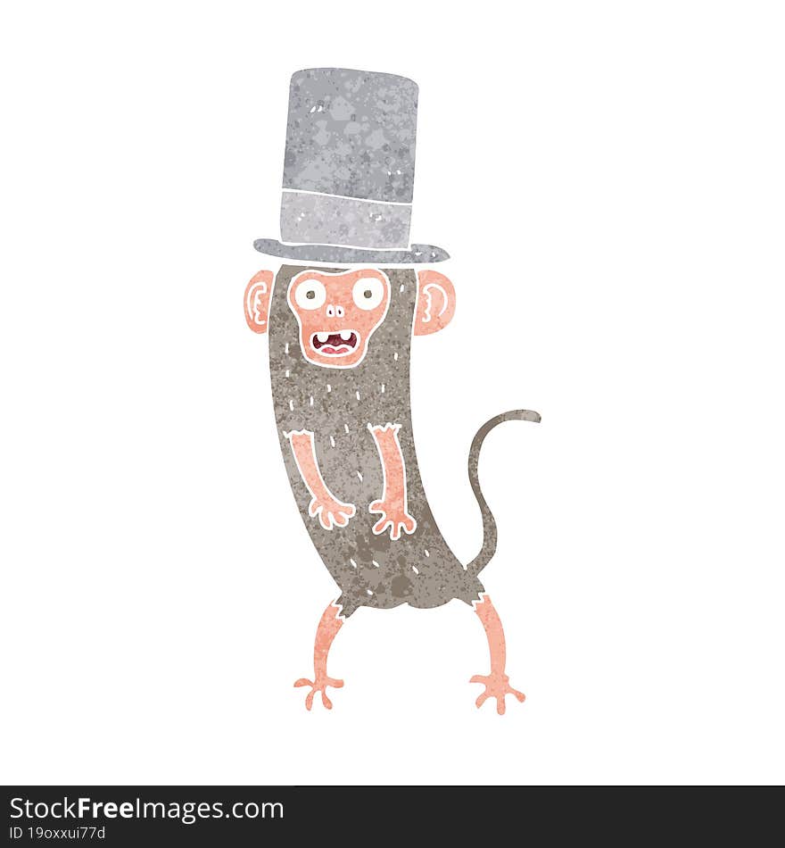 cartoon monkey in top hat