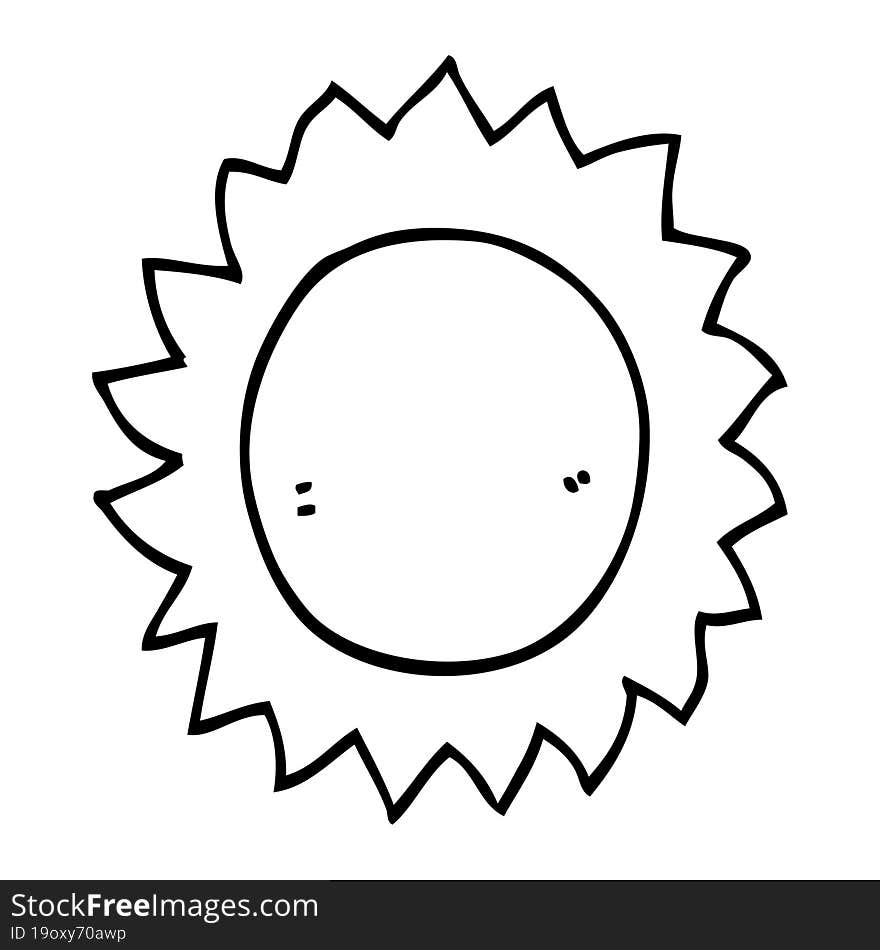 cartoon sun