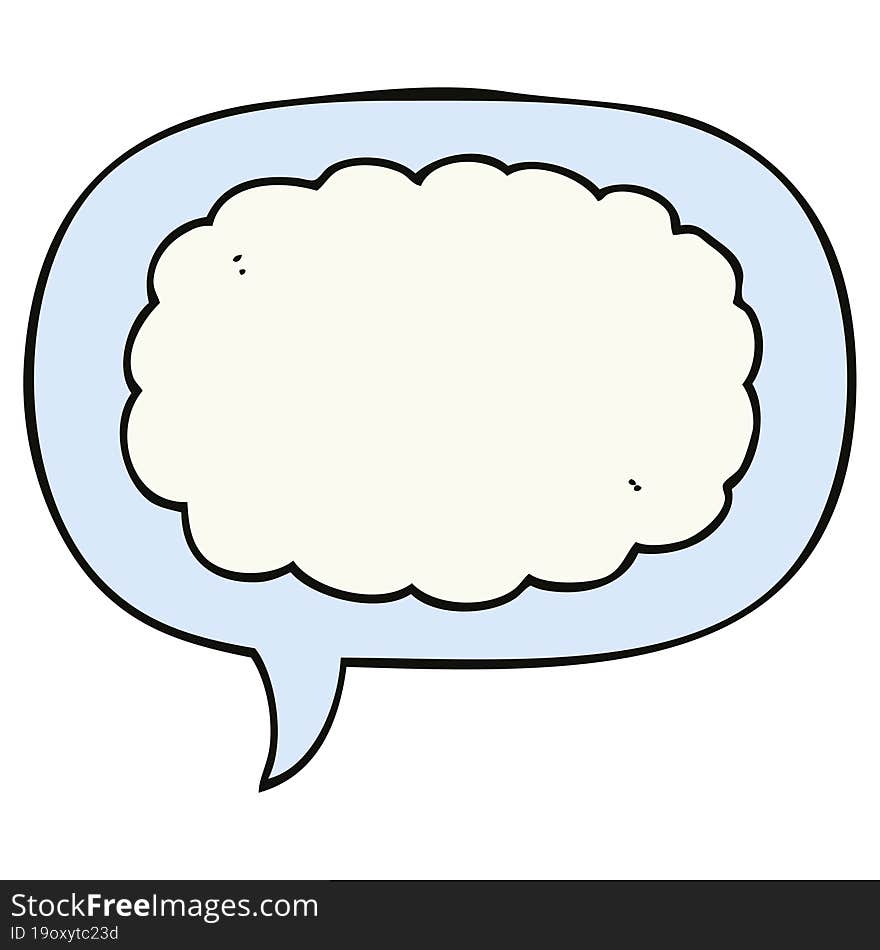 cartoon cloud and speech bubble