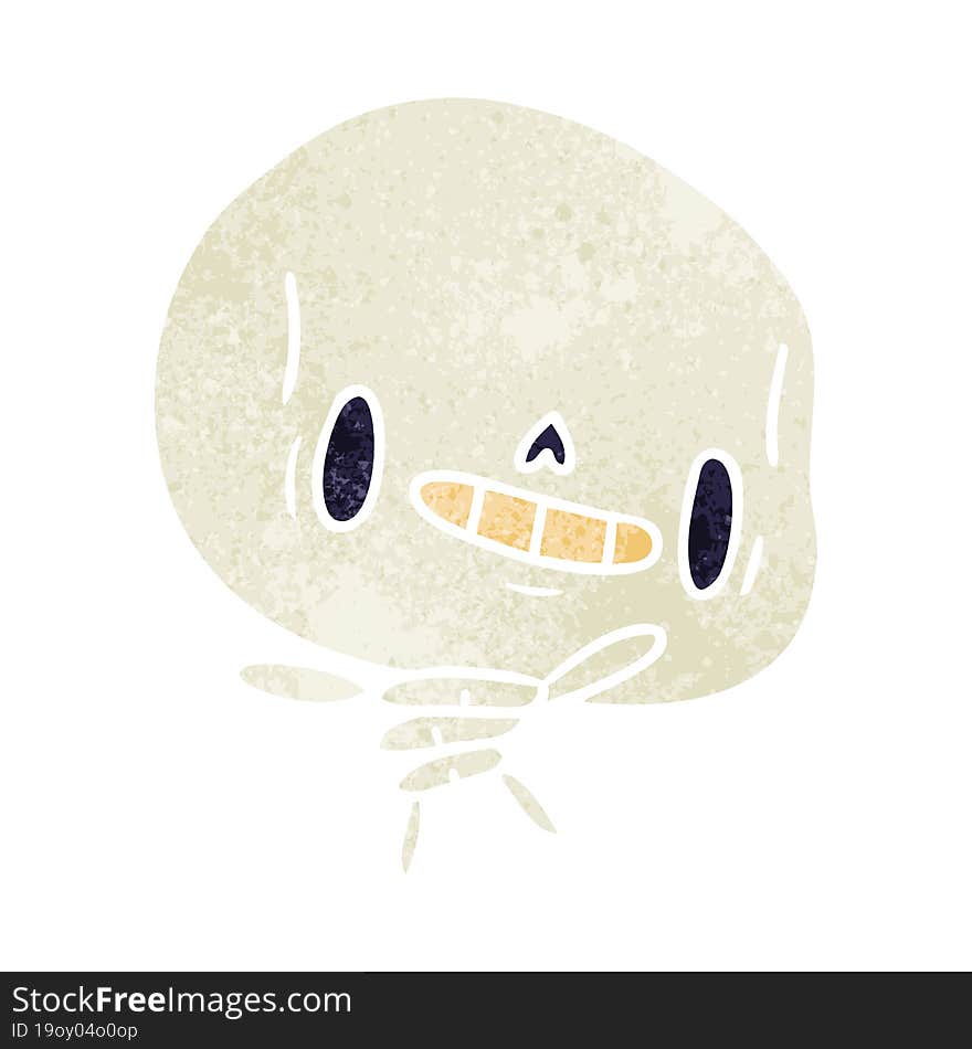 retro cartoon kawaii cute dead skeleton