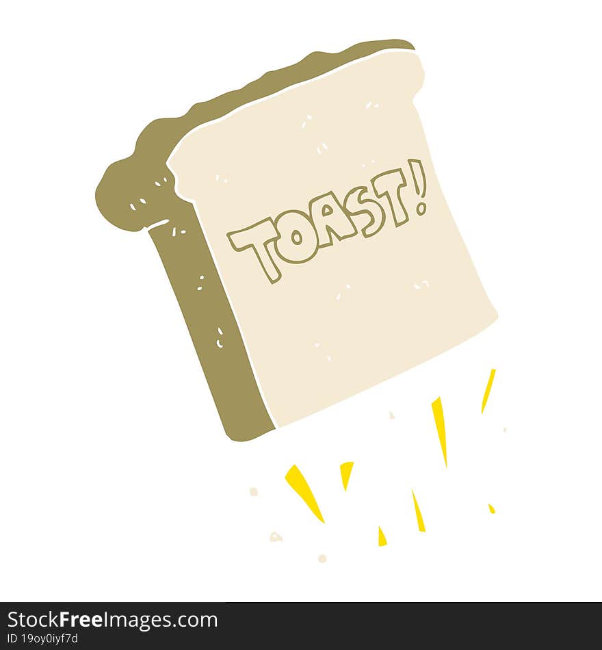 flat color illustration of toast. flat color illustration of toast