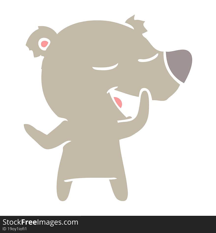 flat color style cartoon bear