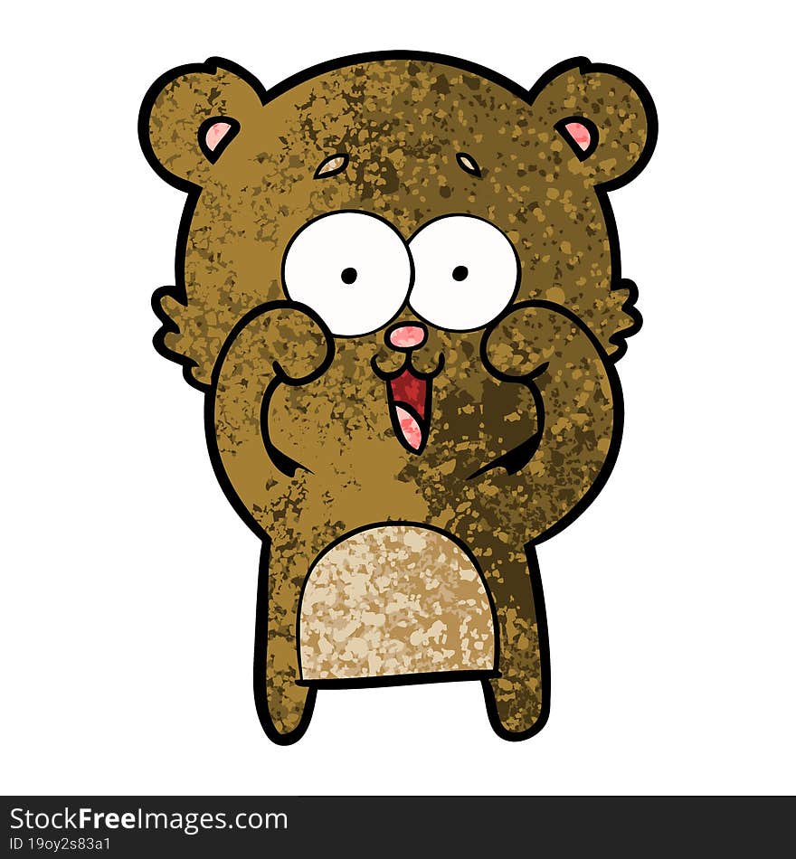 laughing teddy  bear cartoon. laughing teddy  bear cartoon