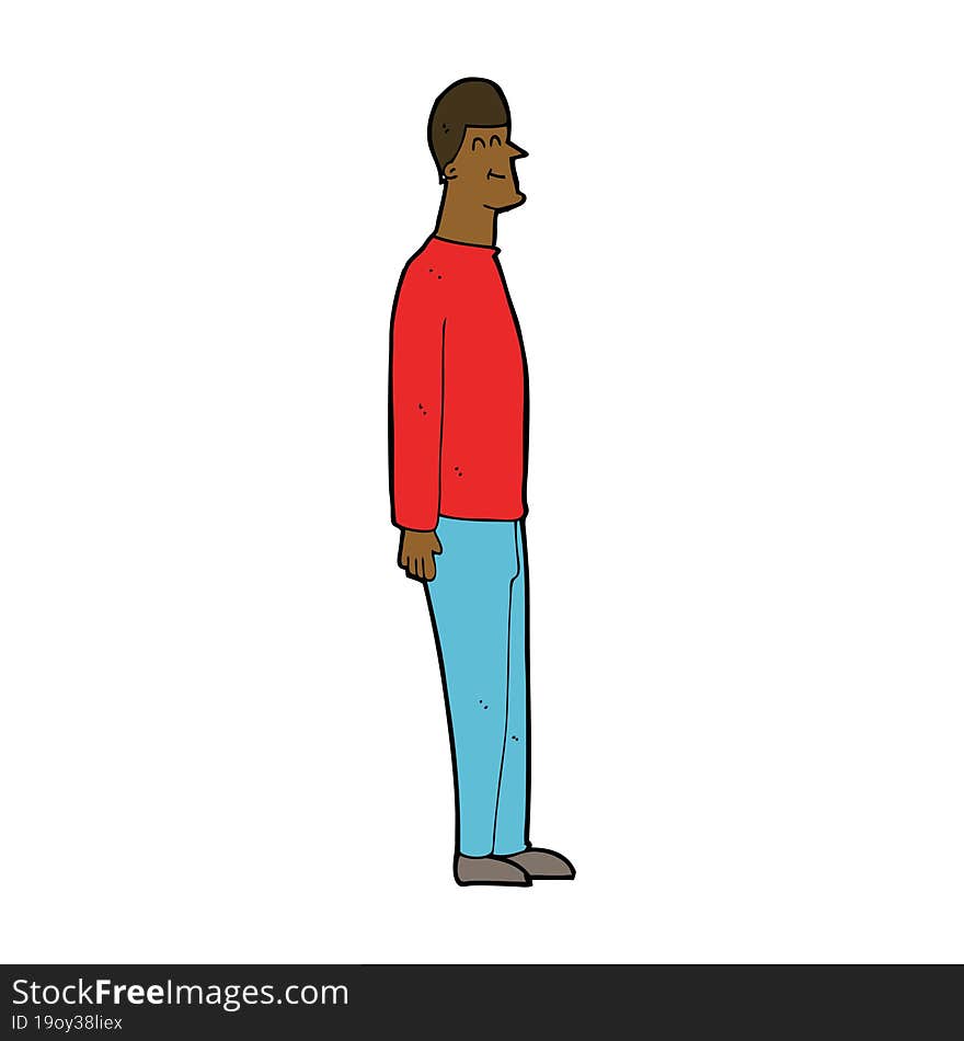 cartoon tall man