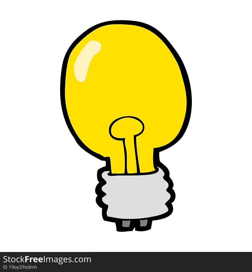 cartoon electric light bulb