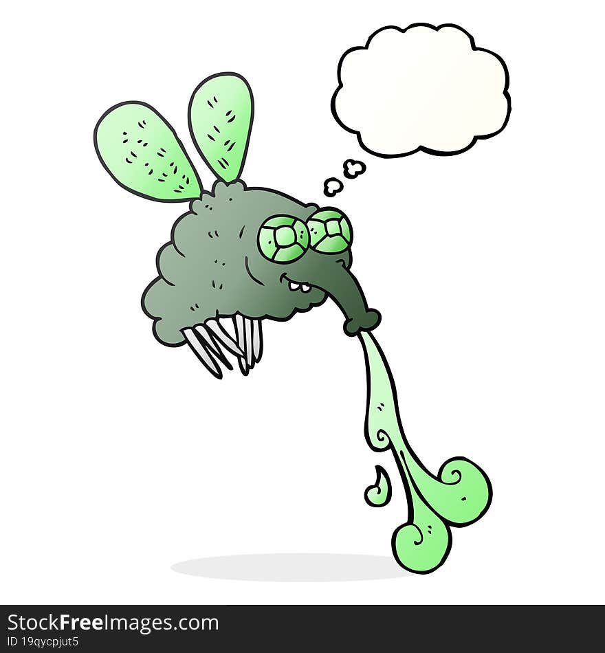 thought bubble cartoon gross fly