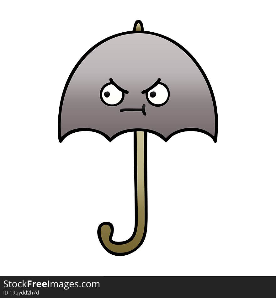 gradient shaded cartoon umbrella