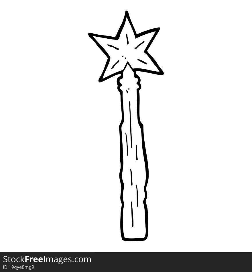 cartoon magic wand