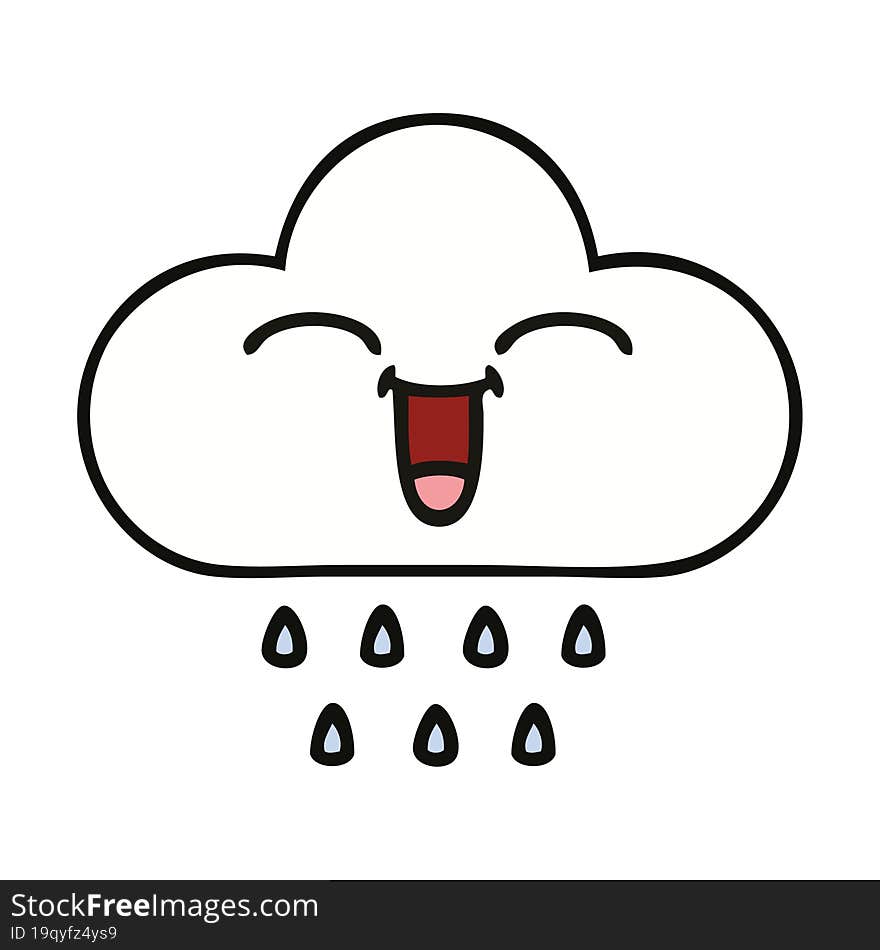 cute cartoon rain cloud