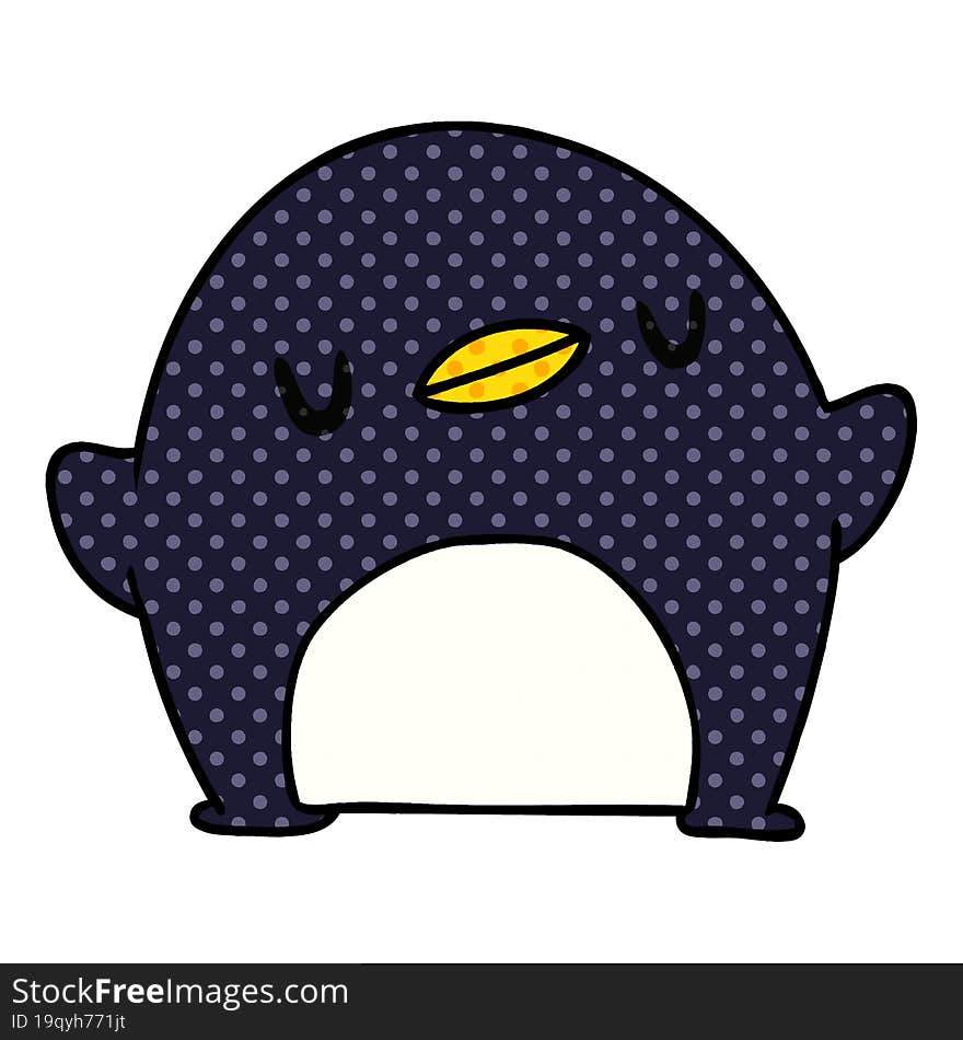 cartoon illustration kawaii of a cute penguin. cartoon illustration kawaii of a cute penguin