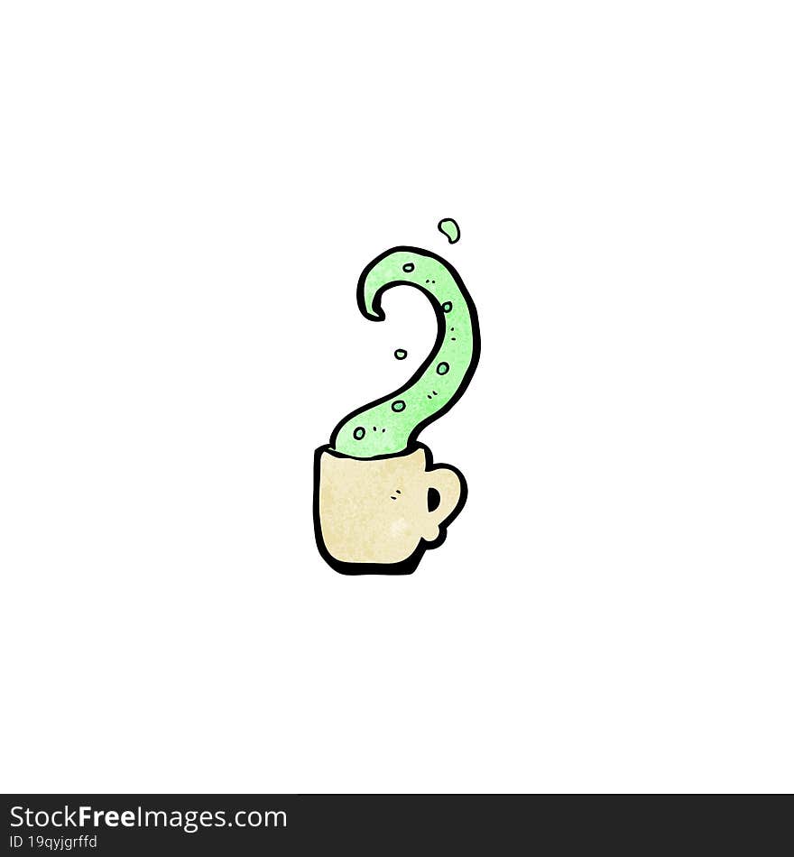 cartoon tentacle in teacup